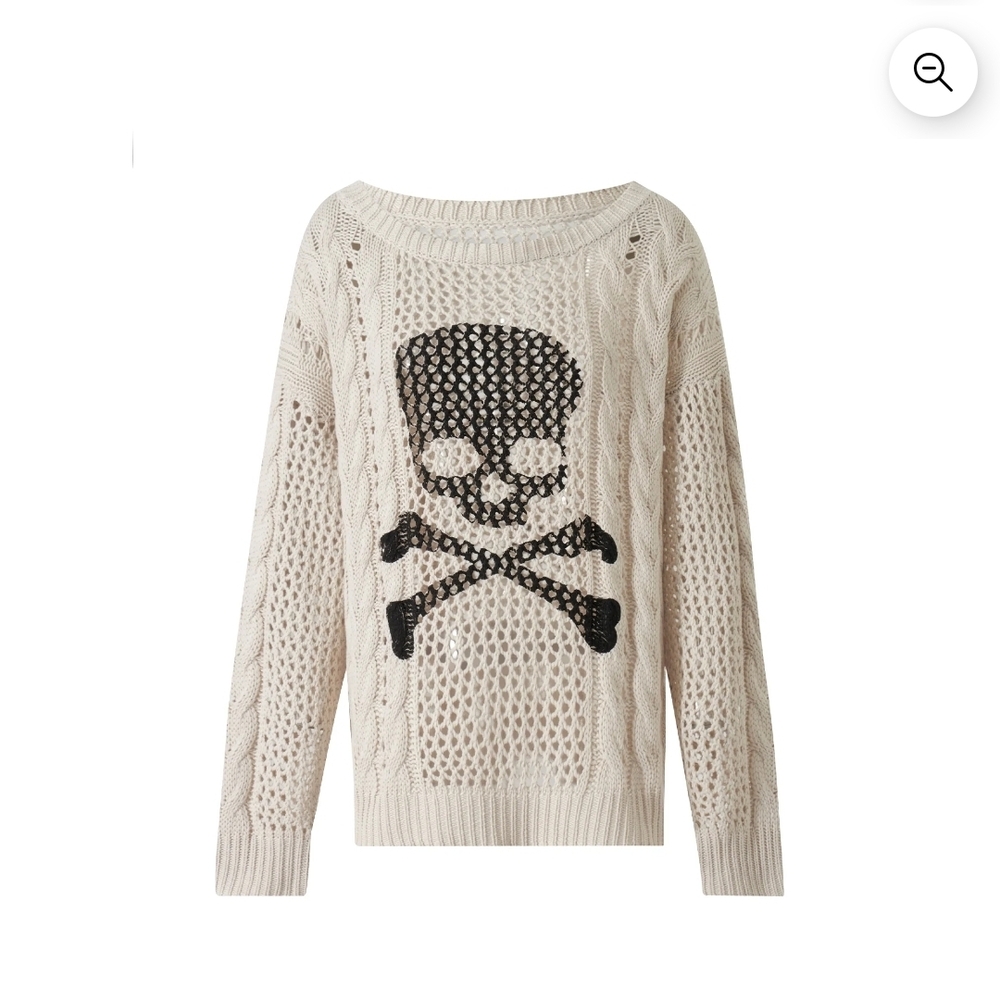 Loose Knit Skull Pullover Sweater ● NWT ● SAME DAY SHIPPING!